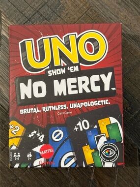 Mattel Uno Show ‘Em No Mercy Card Game Fun Brutal Ruthless Friends Family Game